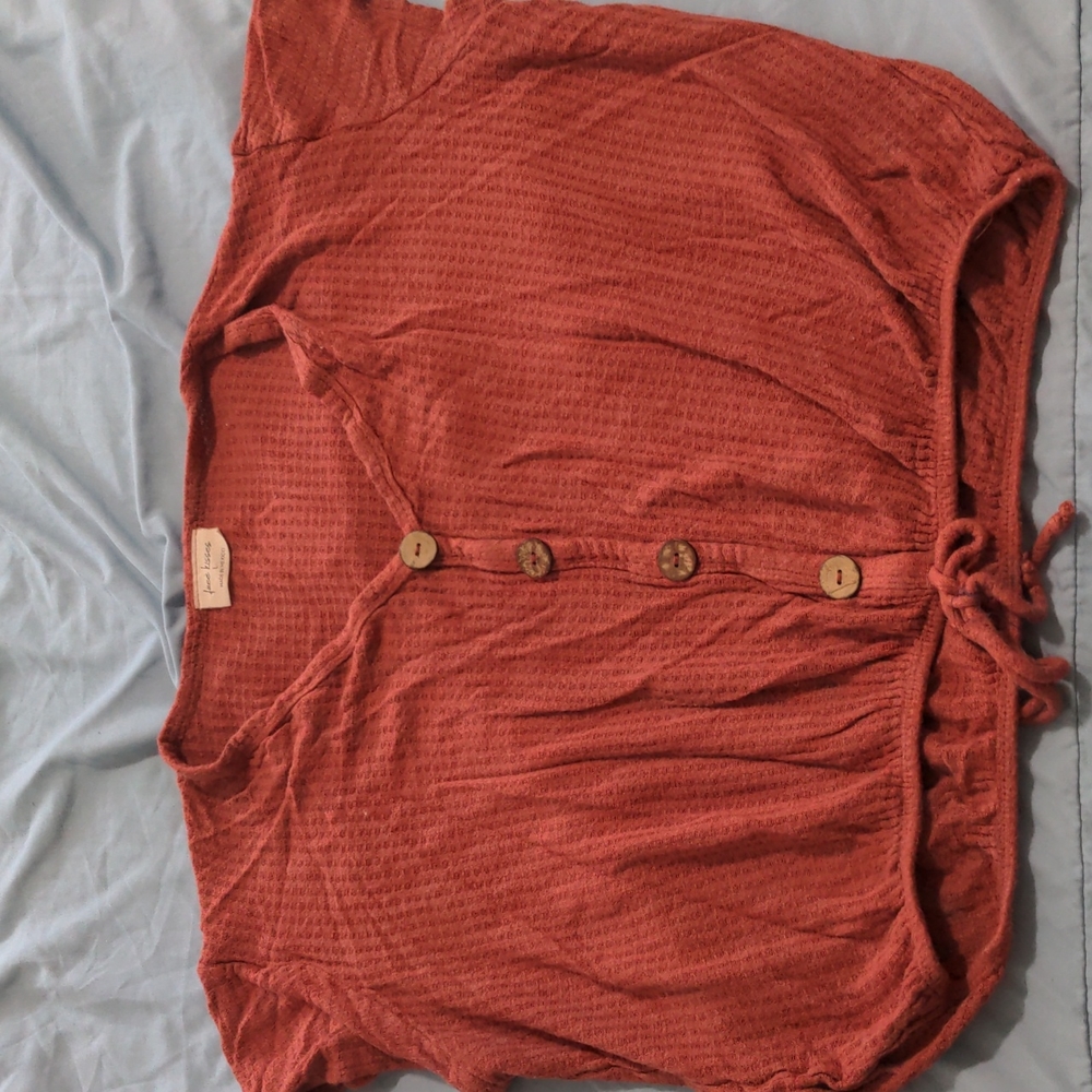 Red crop top
